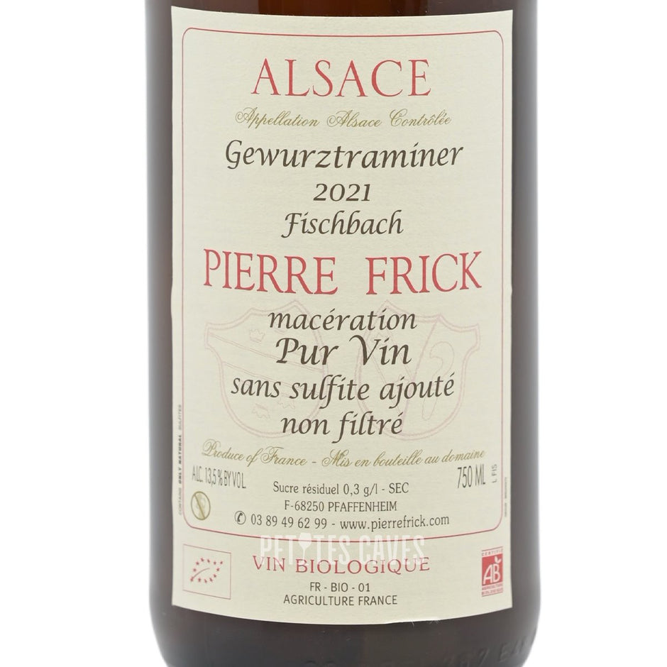 Gewurztraminer 2021 Fischbach - Macération - Vin d'Alsace - Domaine Pierre Frick zoom