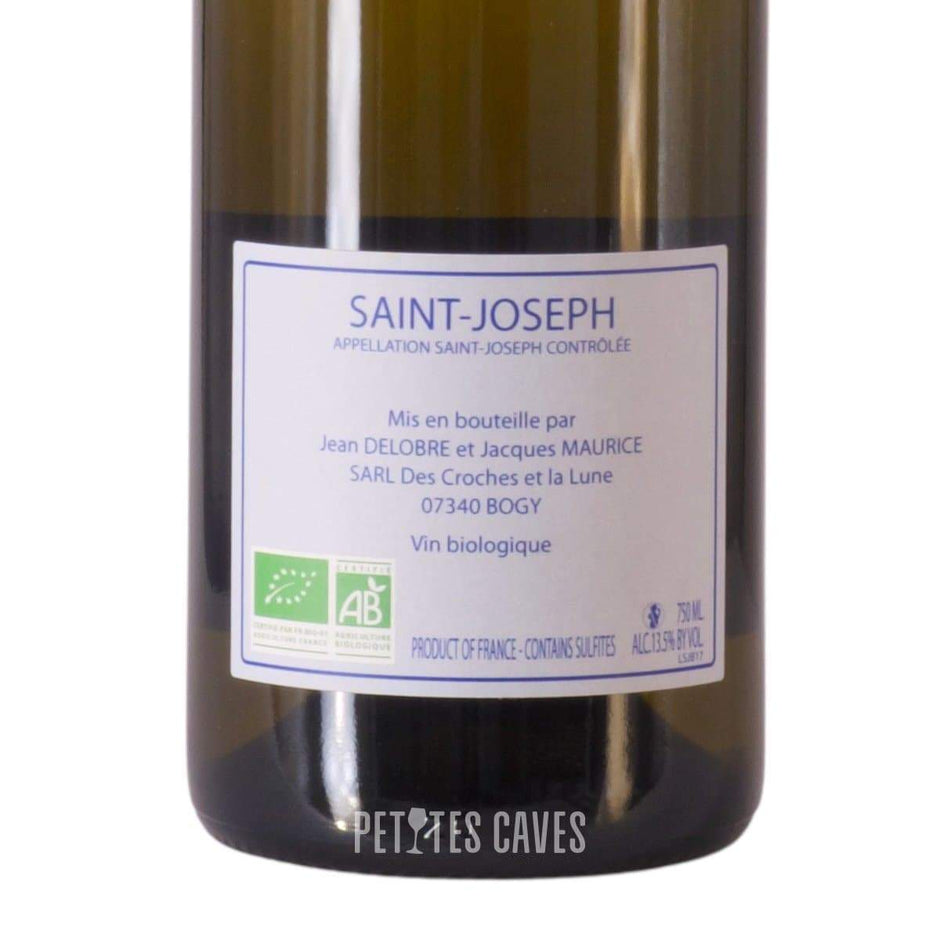 Saint Joseph blanc, vin bio, La Ferme des 7 lunes, Jean Delobre, cuvée De deux choses Lunes Zoom verso