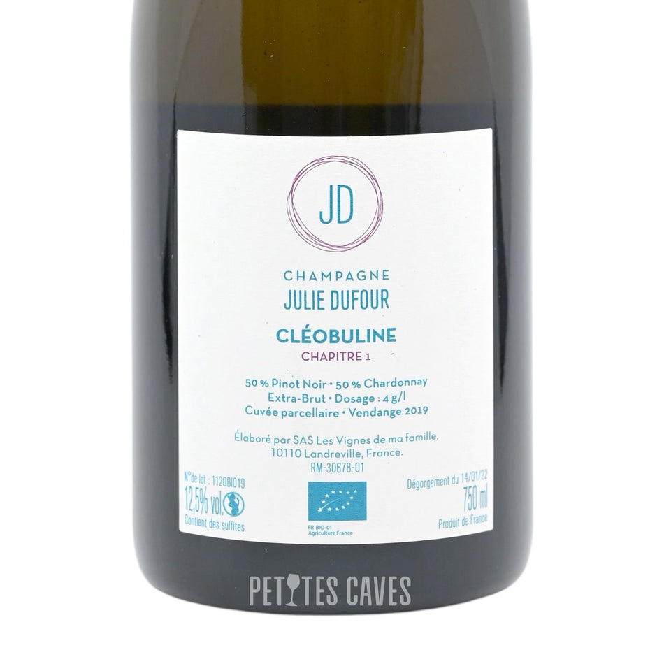 Cléobuline Chapitre 1 Vendanges 2019 - Champagne Bio de Julie DUFOUR  verso