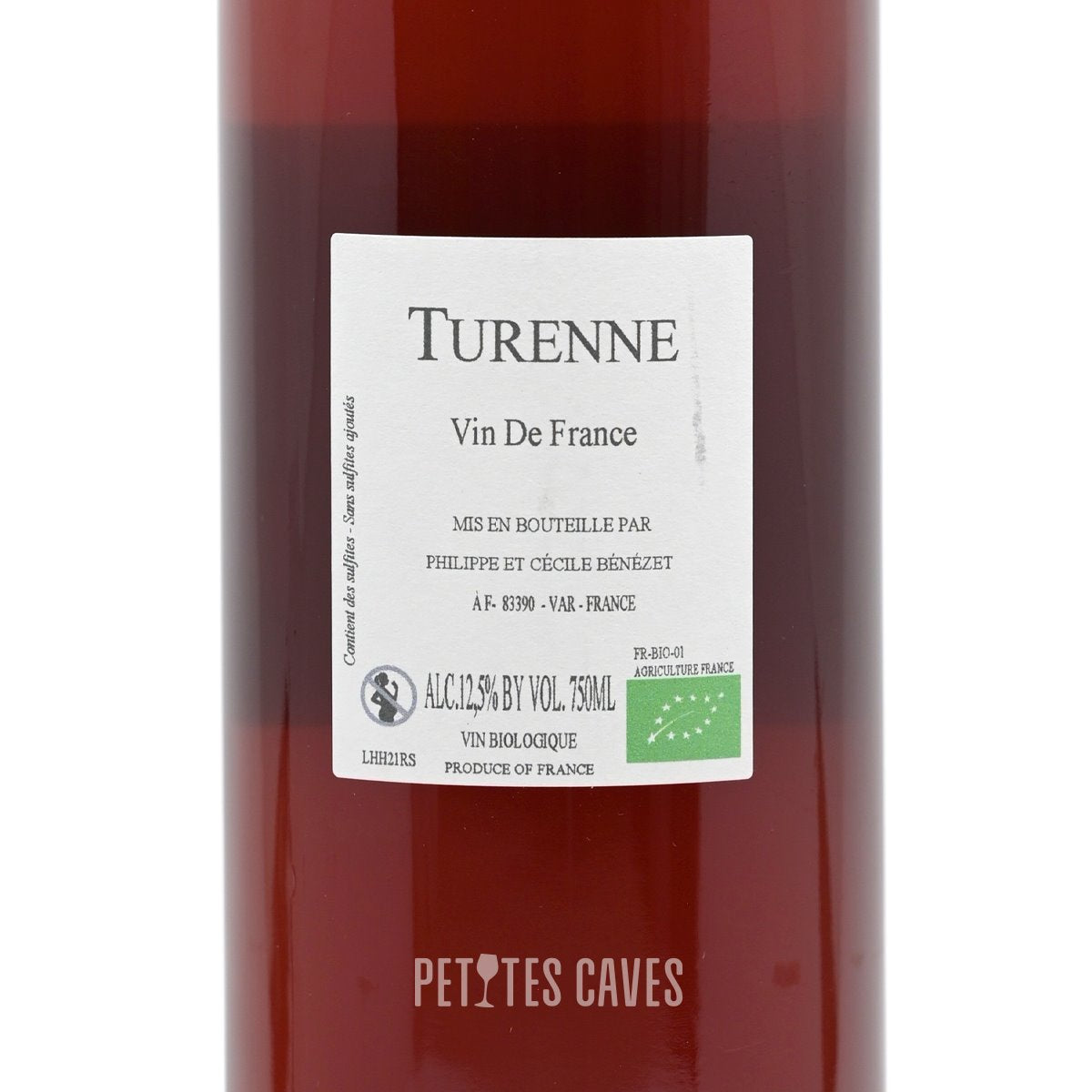 Histoire d’Haut 2021 -  Vin de France - Domaine Turenne contre étiquette