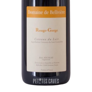 Coteaux du Loir - Rouge-Gorge 2020 by Winery de Bellivière - biodynamic farming